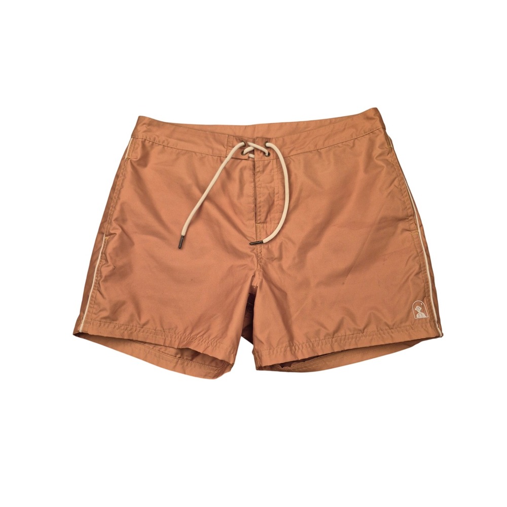 Dandy Del Mar Mens Bronze Orange Lace Up Swim Trunks Board Shorts Size 32 - Picture 1 of 11